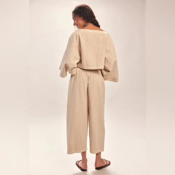 Free People Check Me Out Harem Pant Set - Picture 2 of 4